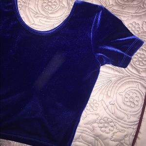 American Apparel velvet crop top