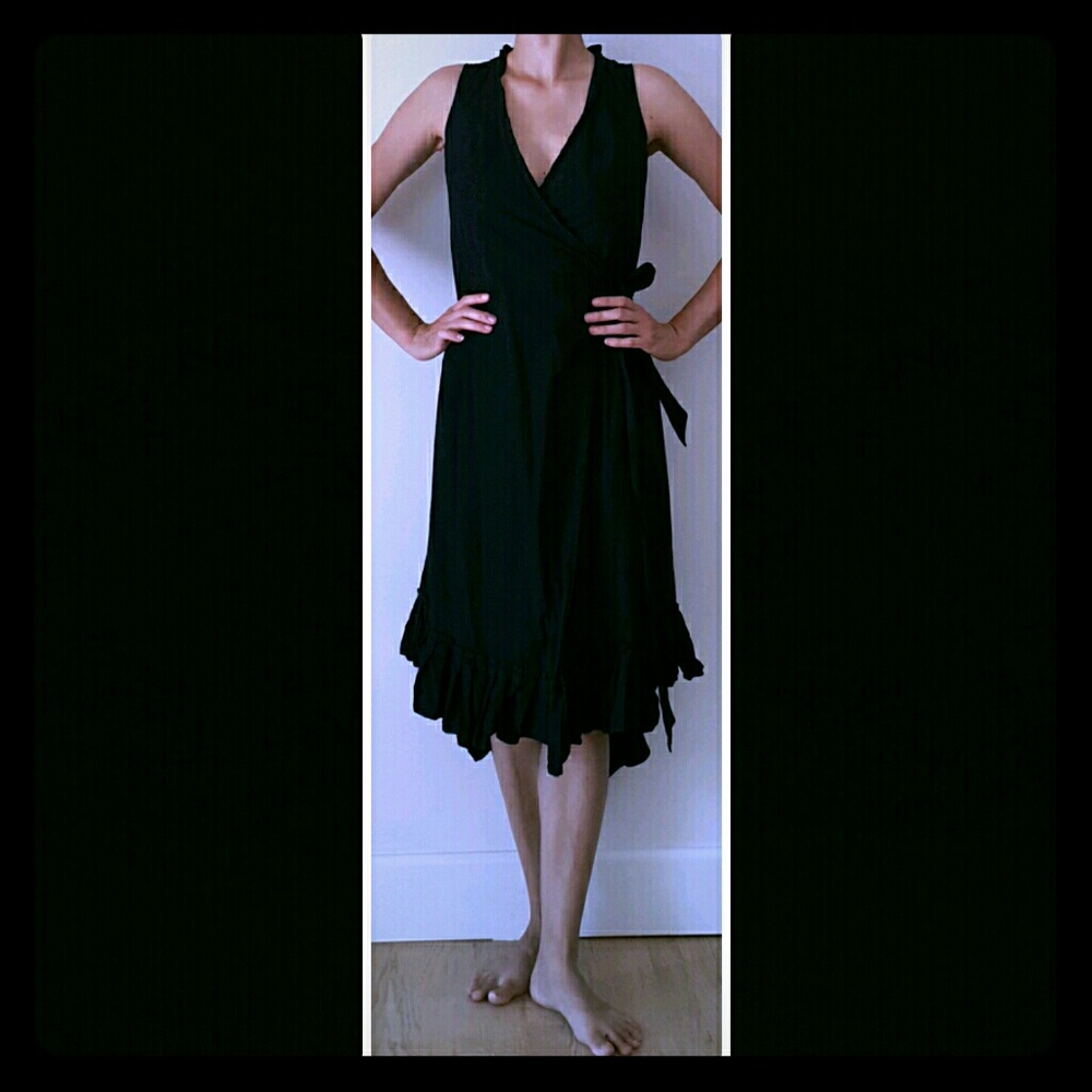 Black wrap dress