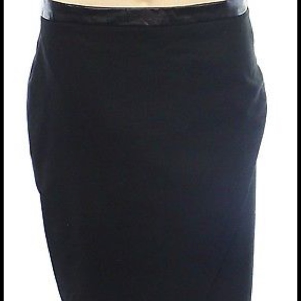 NWT 1.State wrap pencil skirt w/ faux leather trim