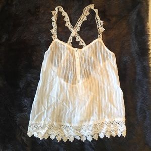 Low back white top