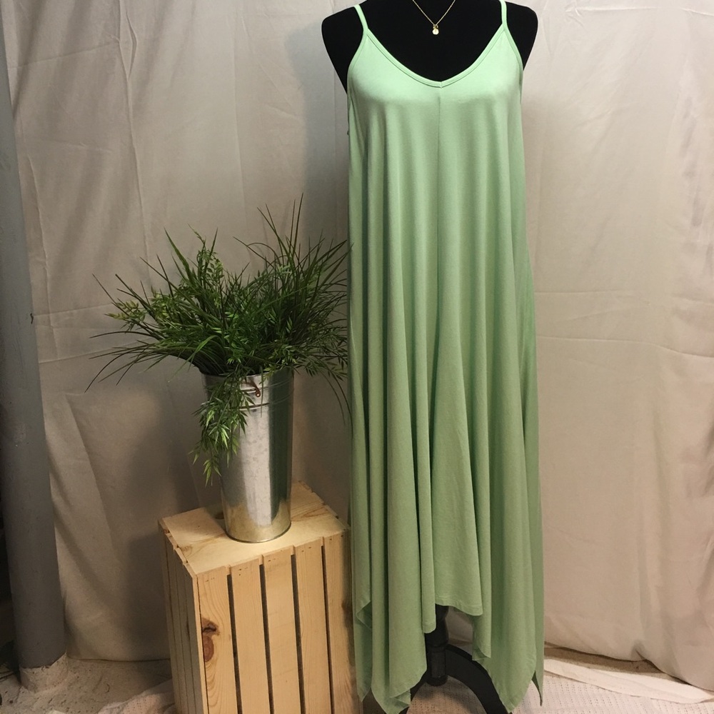 NWOT Garnet Hill Maxi Spaghetti strap dress