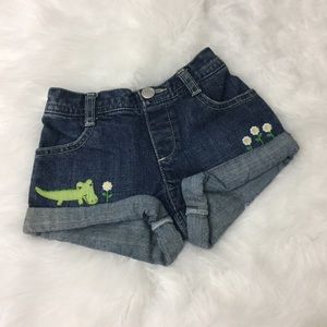 Gymboree baby girls roll up shorts denim