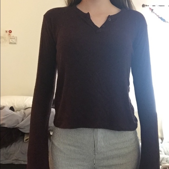 Brandy Melville (John Galt) burgundy sweater 🦋✨ - Picture 1 of 4