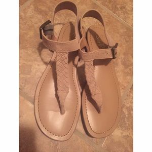Franco Sarto Braided Suede Sandals