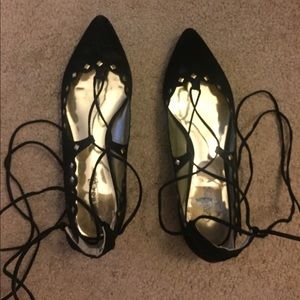 Lace up flats