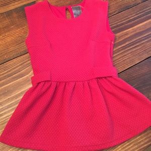 Cute red blouse with keyhole back
