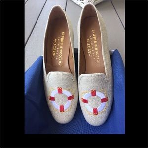 NWT Stubbs & Wootton for JCrew Cream Linen Loafers