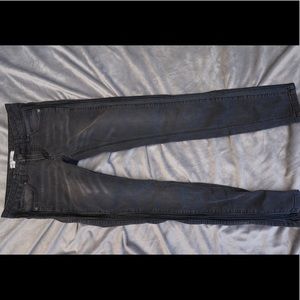 Free People Jeans with Leather Detail