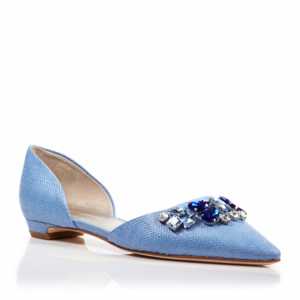 Ivanka Trump Tadora Woven d'Orsay Flats Light Blue