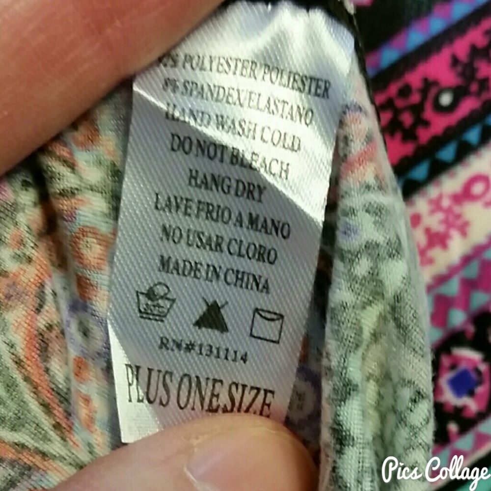 MOVING SALE! Horizontal Floral Leggings - Picture 3 of 5