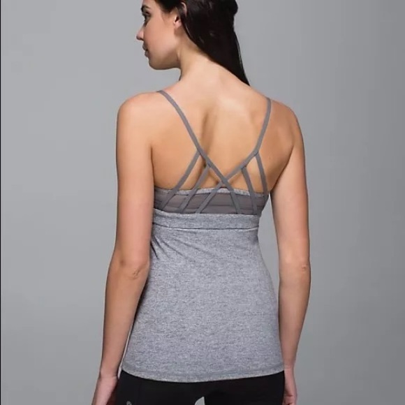 lululemon athletica Tops - Lululemon Just Breathe Tank Top Grey Yoga Gray 6