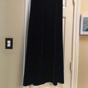 Velvet maxi skirt