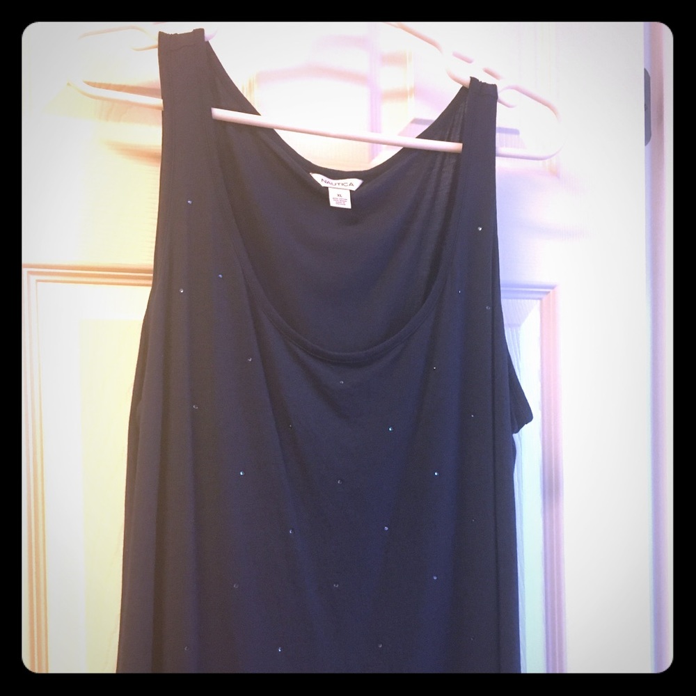 Knit tank with studs