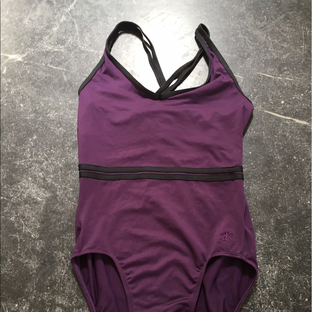Danskin purple and black leotard