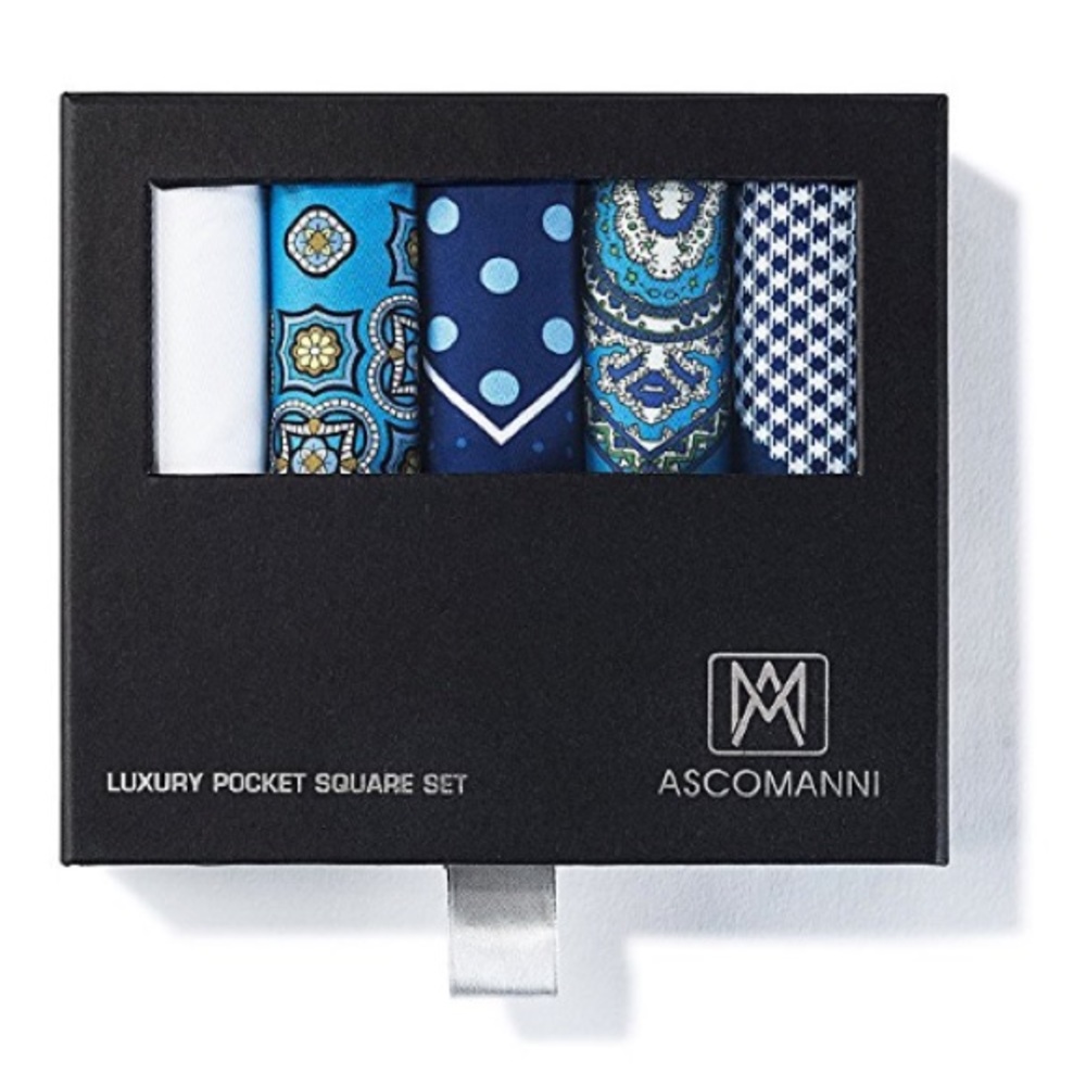 Ascomanni luxury pocket square set
