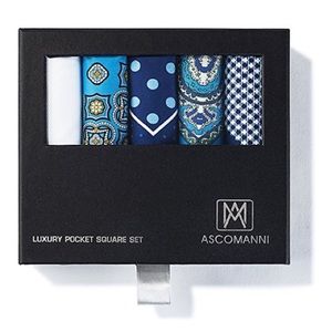 Ascomanni luxury pocket square set