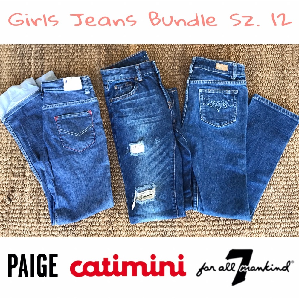 Girls Sz. 12 Designer Jeans Bundle (3 Pairs)