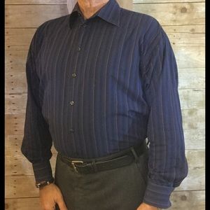 Men's XL blue striped shirt