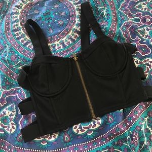 Black crop top