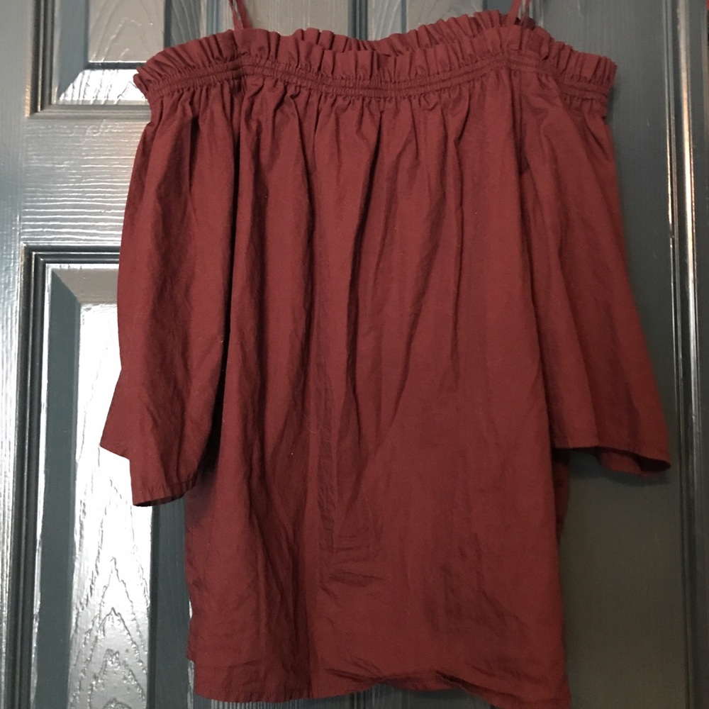 Maroon off the shoulder, new and never worn