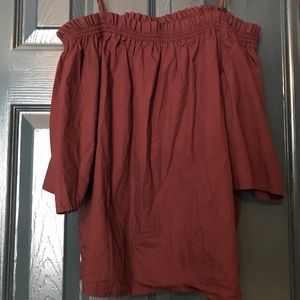 Maroon off the shoulder, new and never worn
