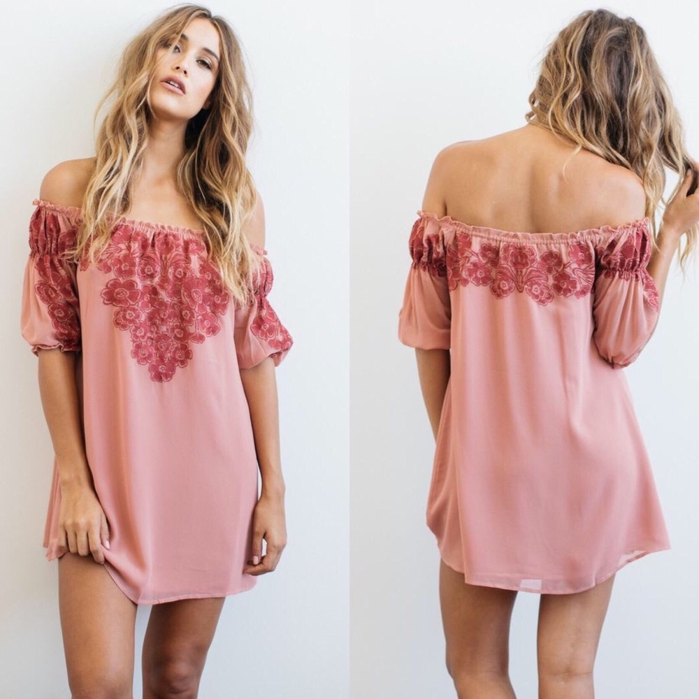 For Love and Lemons Sicily Dress in Sangria - Picture 1 of 4