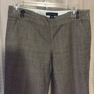 Wide leg plaid dress pants