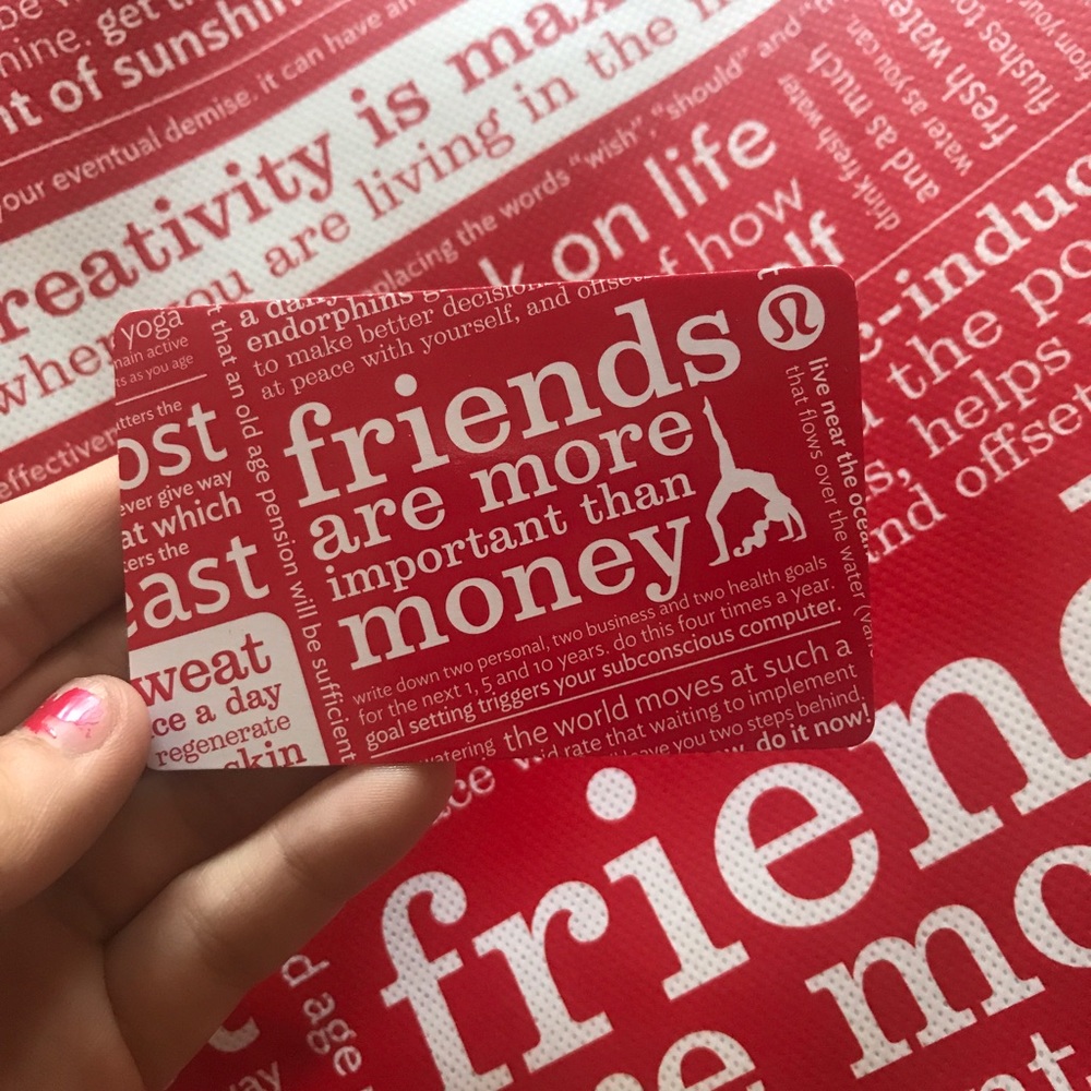 Lululemon gift card $50