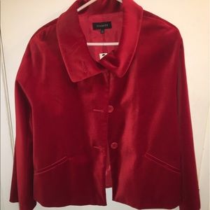 Velvet red blazer