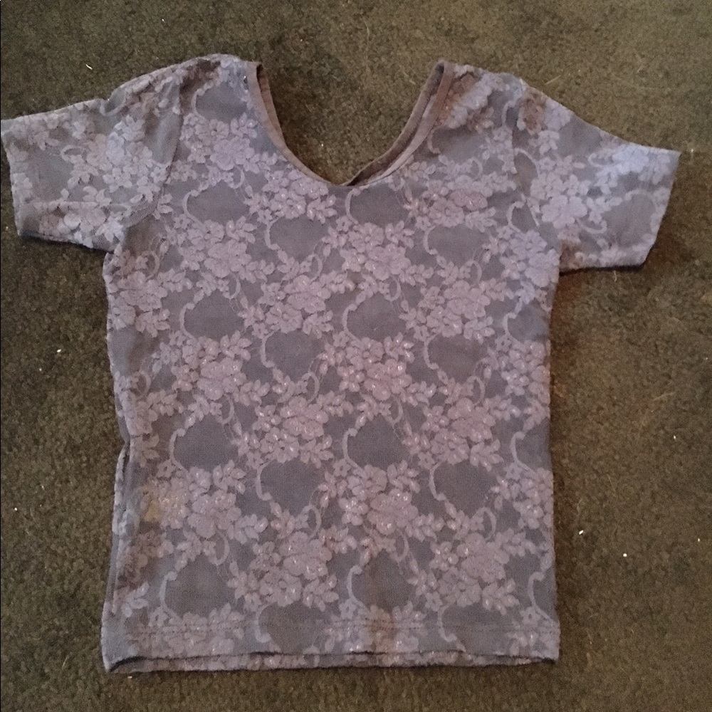 Blue floral crop top