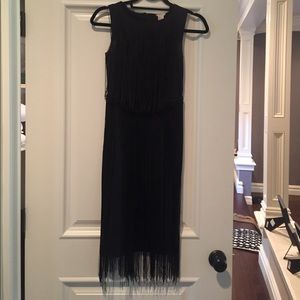 Black fringe dress