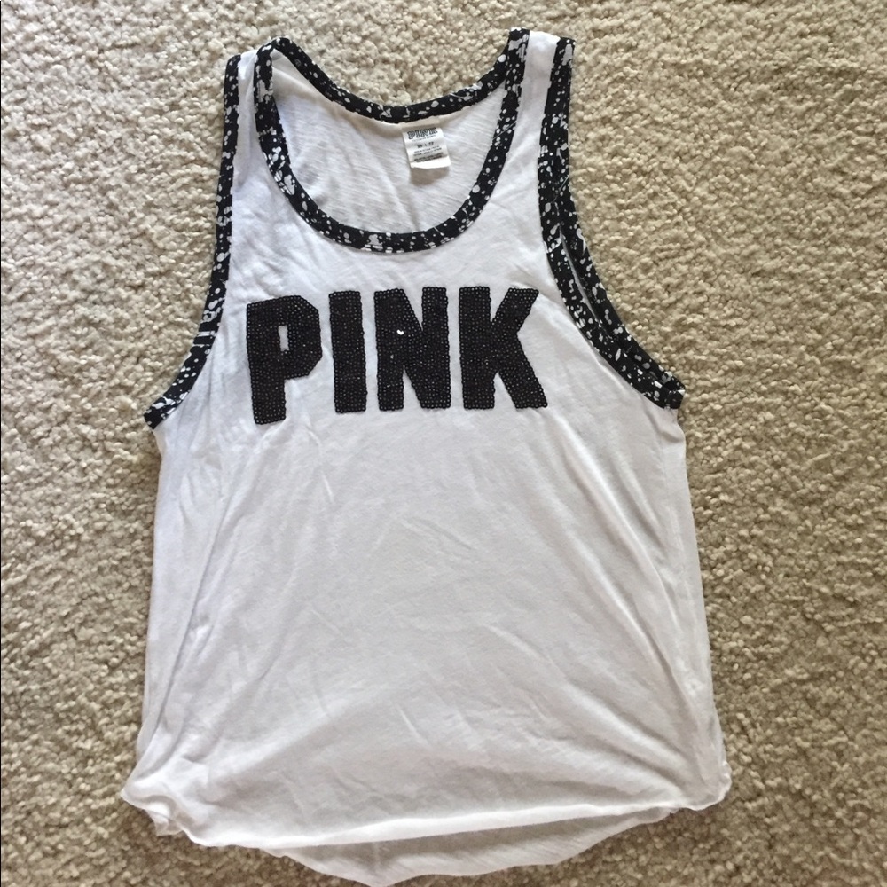 Sequin Pink Tank Top