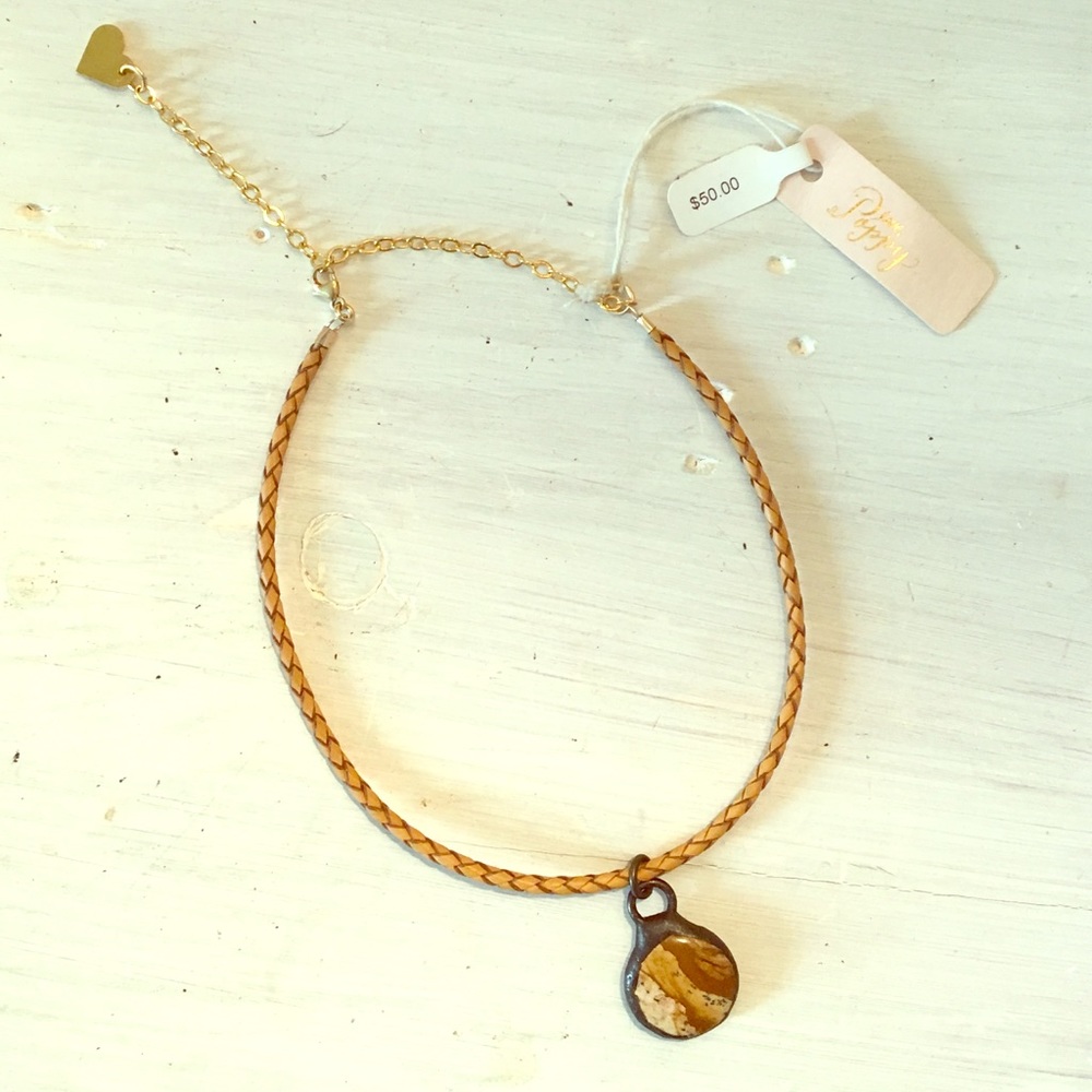 leather braided choker