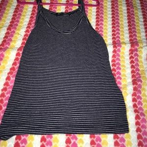 Dark blue and white striped tank