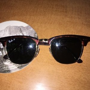 Ray Bans Polarized Clubmaster Sunglasses