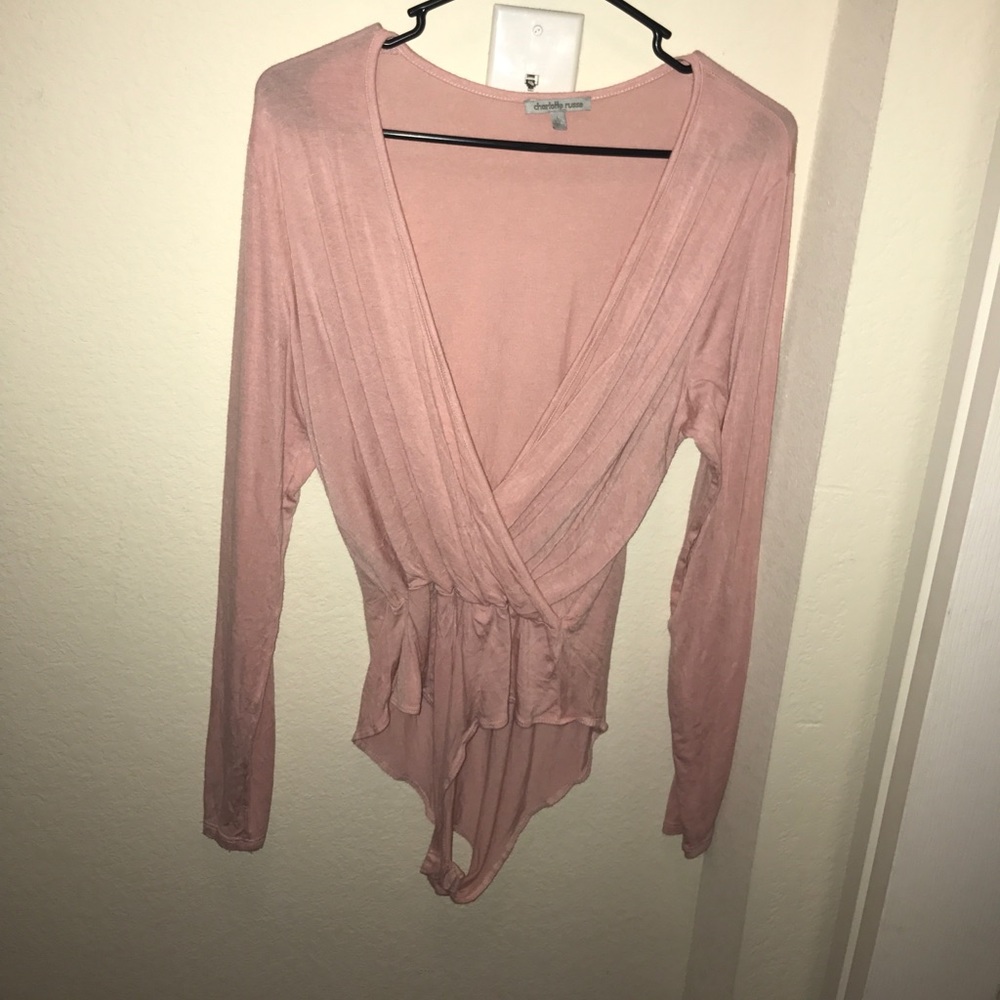 Pink long sleeves body suit