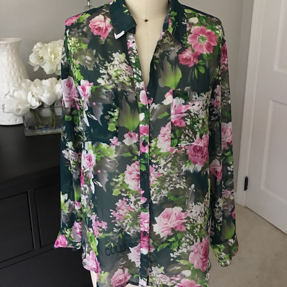 Nordstrom Bellatrix Floral Blouse size Small