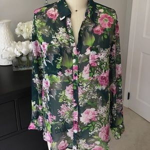 Nordstrom Bellatrix Floral Blouse size Small