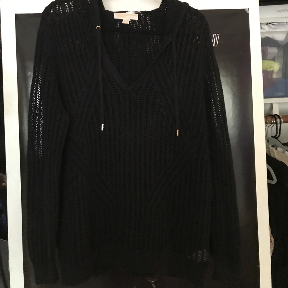 Michael Kor's Net Hooded Sweater