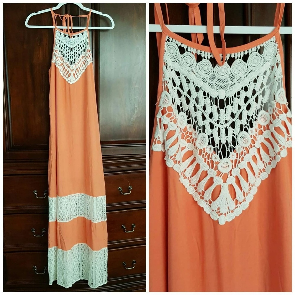 Peach Maxi Dress