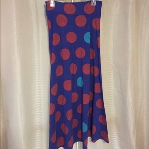 Lularoe maxi skirt/tube dress polka dots