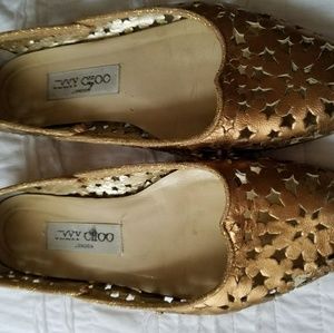 Jimmy Choo Gold Flats