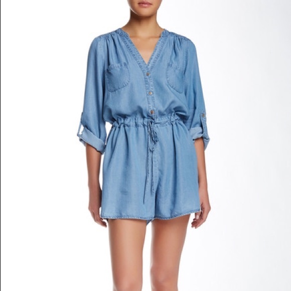 Nordstrom Denim Romper - Picture 1 of 4