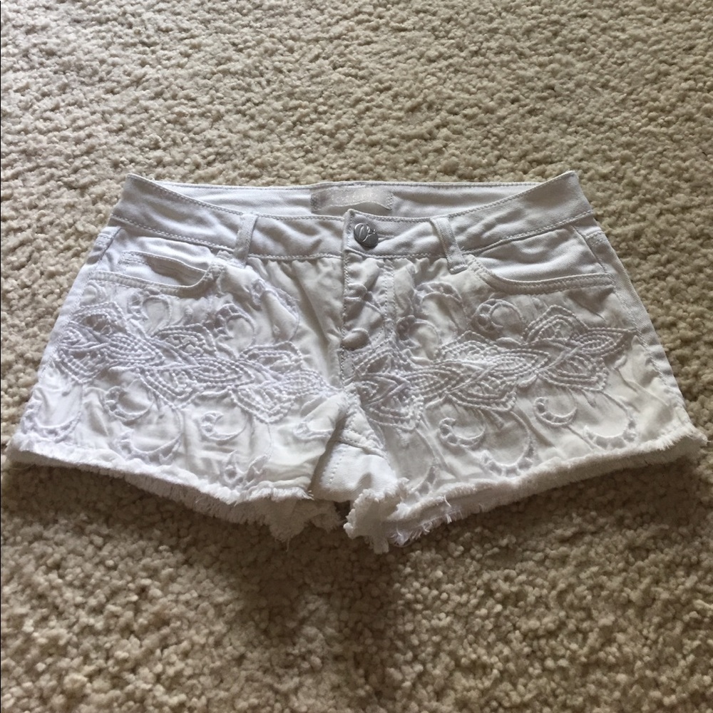 White Design Shorts