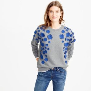 J. Crew Blue Flower Sweatshirt