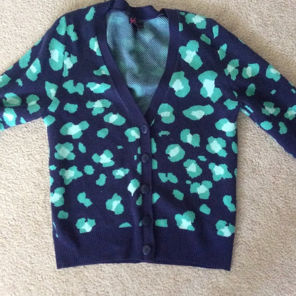Green cheetah print cardigan - Picture 1 of 1