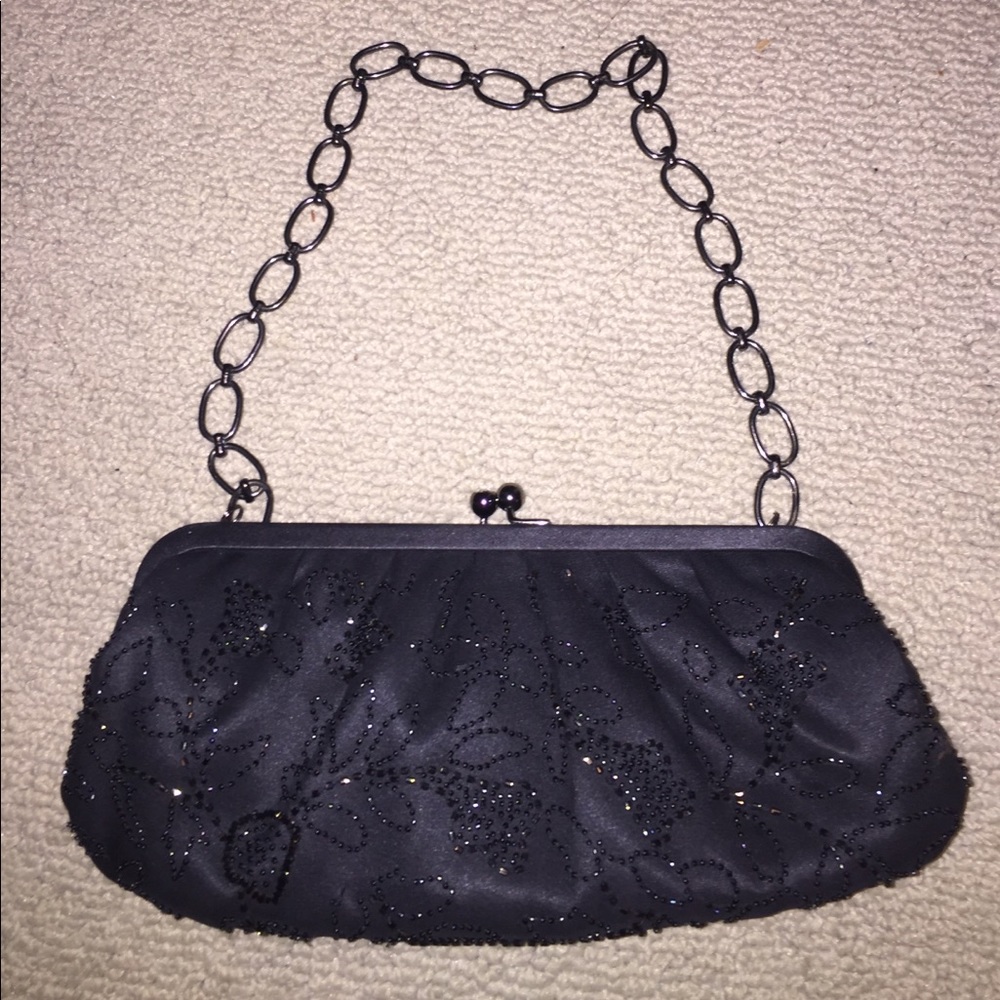 Black Beaded Purse
