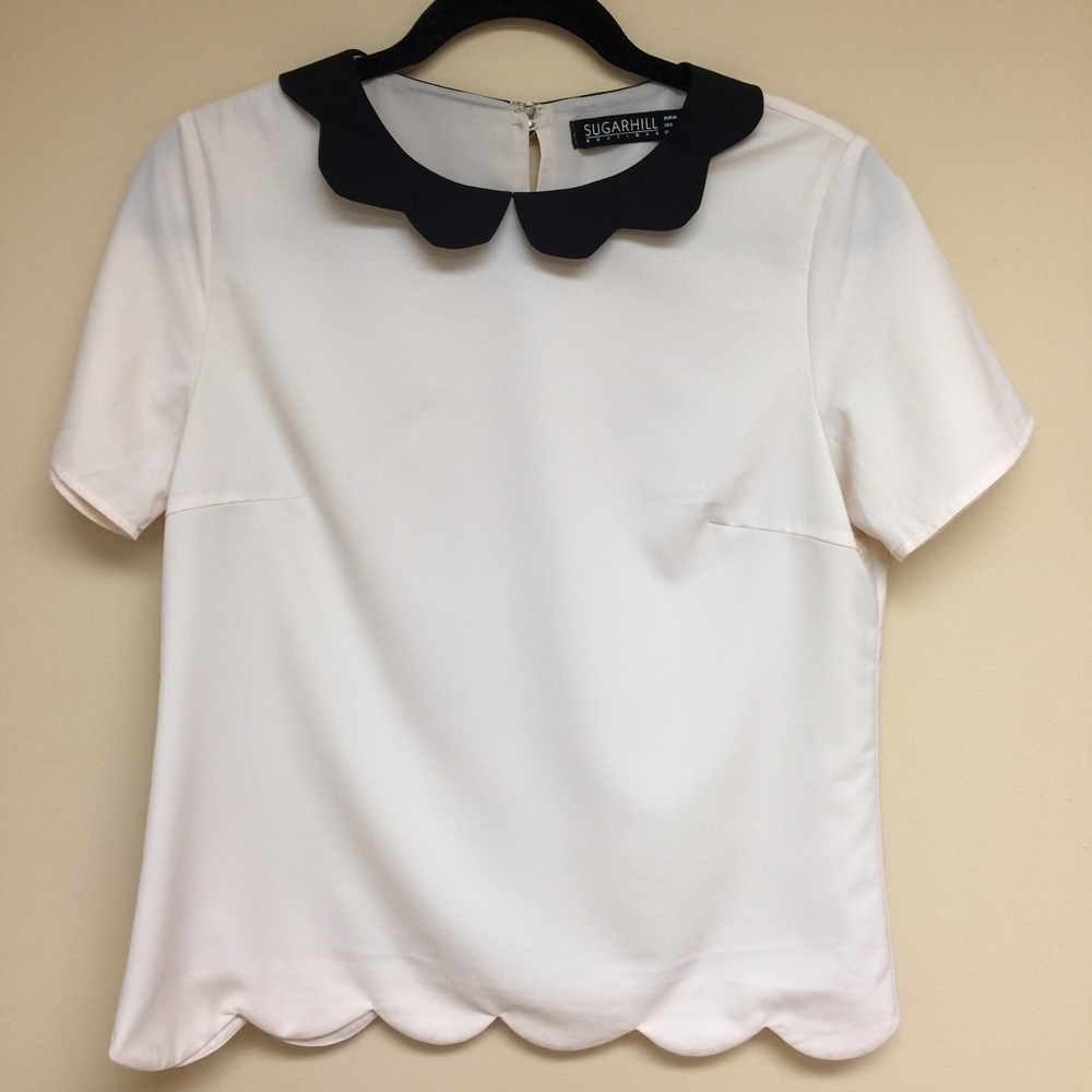 Sugarhill Boutique Elsa Scallop Top
