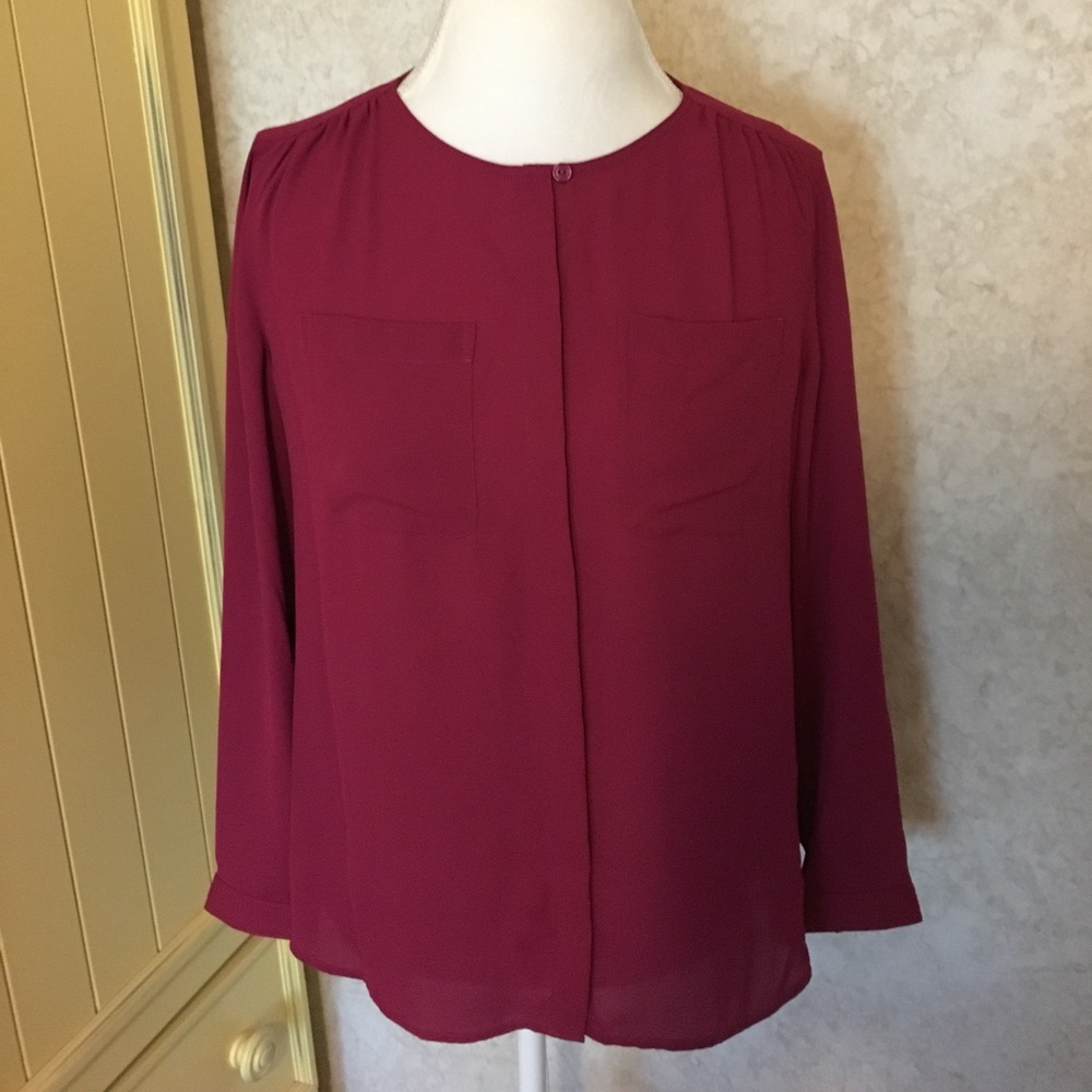 Burgundy Ann Taylor Top