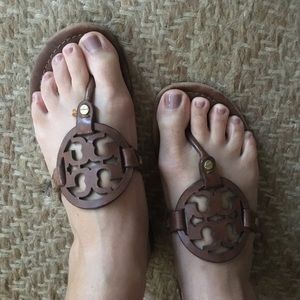 Tory Burch leather flip flops